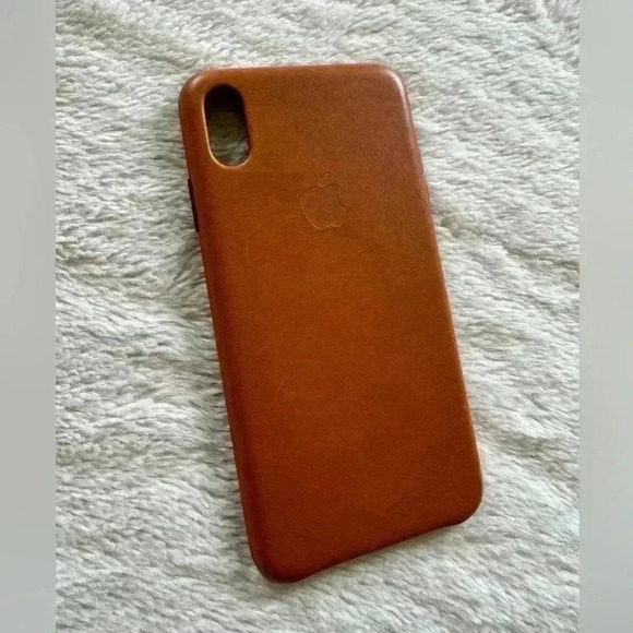 Leather Apple IPhone XS MAX- saddle brown - Picture 2 of 3